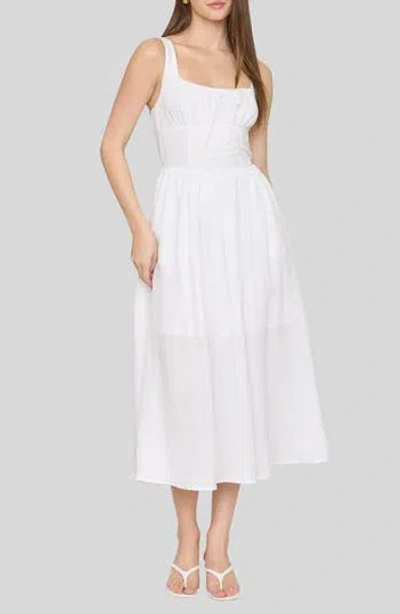 Blu Pepper Bow Fit & Flare Midi Sundress In Multi