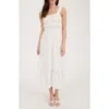 Blu Pepper Bow Tie Smocked Midi Sundress In White