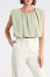 Blu Pepper Bubble Hem Top In Green