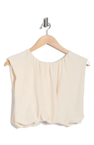 Blu Pepper Bubble Hem Top In Neutral