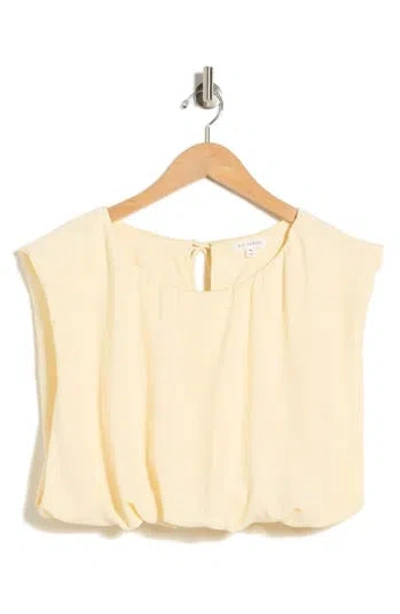 Blu Pepper Bubble Hem Top In Yellow