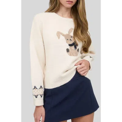 Blu Pepper Bunny Sweater In Neutral