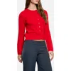 Blu Pepper Button Down Cardigan In Red