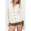 Blu Pepper Button Down Cardigan In White