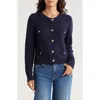 Blu Pepper Button Front Cardigan In Blue