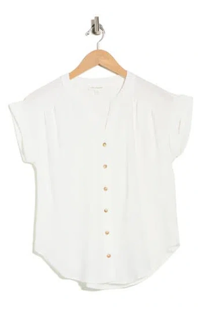 BLU PEPPER BLU PEPPER BUTTON FRONT V-NECK TOP