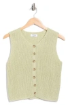 Blu Pepper Button-up Sweater Tank In Multi
