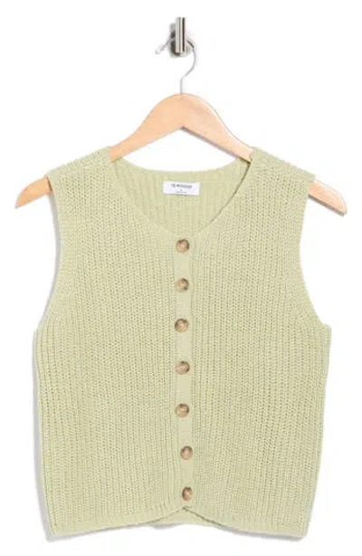 Blu Pepper Button-up Sweater Tank In Multi