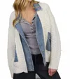 Blu Pepper Cable Layer Jacket In Natural In White