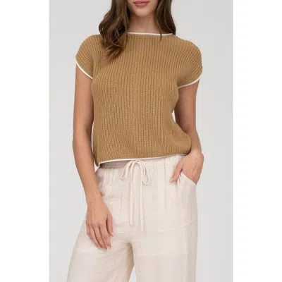 BLU PEPPER BLU PEPPER CAP SLEEVE BUTTON BACK SWEATER 
