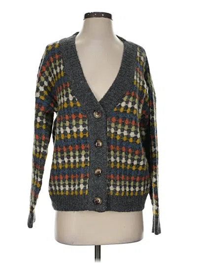 Pre-owned Blu Pepper Cardigan Sweater In Gray