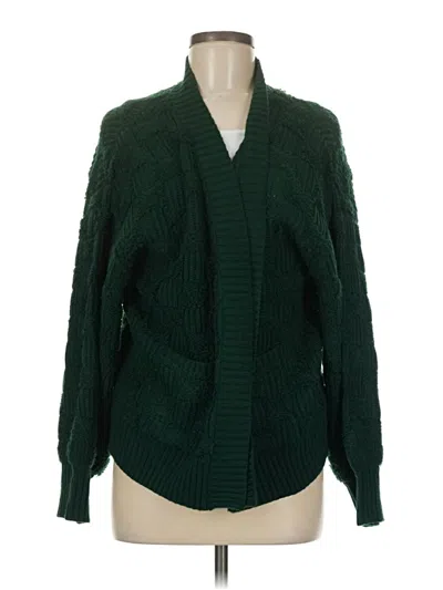 Pre-owned Blu Pepper Cardigan Sweater In Green