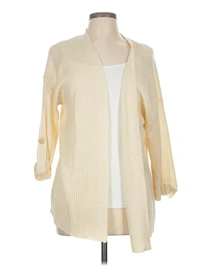 Pre-owned Blu Pepper Cardigan Sweater In White