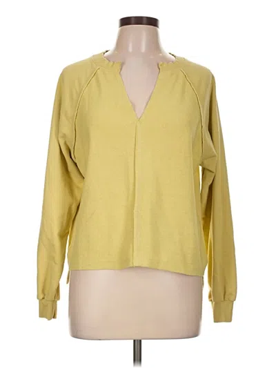 Pre-owned Blu Pepper Cardigan Sweater In Yellow