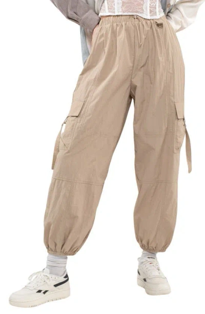 Blu Pepper Cargo Joggers In Khaki