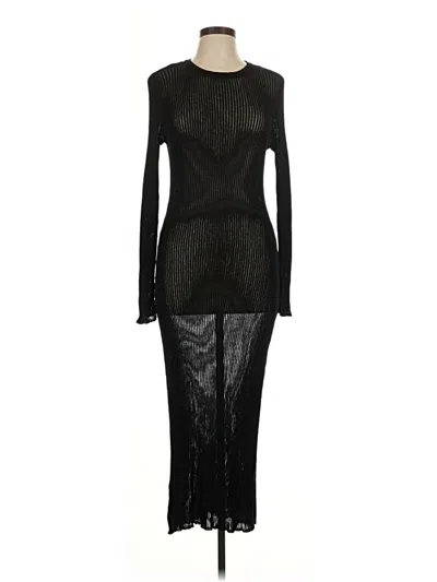 Pre-owned Blu Pepper Casual Dress In Black