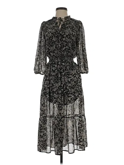 Pre-owned Blu Pepper Casual Dress In Black