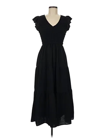 Pre-owned Blu Pepper Casual Dress In Black