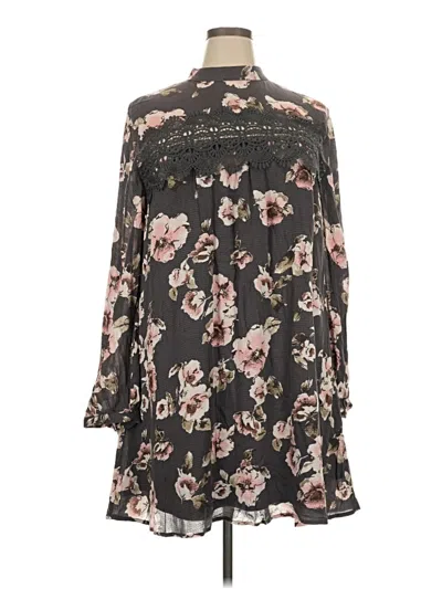 Pre-owned Blu Pepper Casual Dress In Black