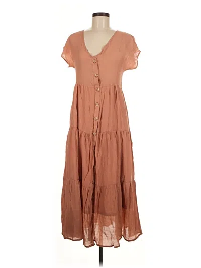 Blu Pepper Casual Dress In Brown