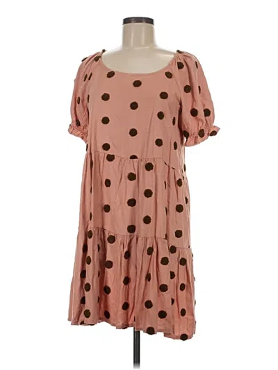Pre-owned Blu Pepper Casual Dress In Brown