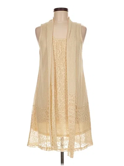 Pre-owned Blu Pepper Casual Dress In Brown