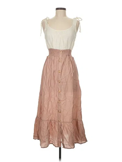 Pre-owned Blu Pepper Casual Dress In Brown