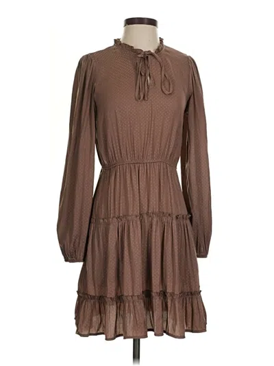 Pre-owned Blu Pepper Casual Dress In Brown