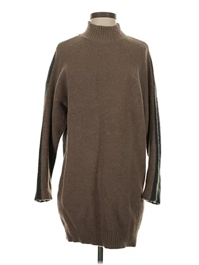 Pre-owned Blu Pepper Casual Dress In Brown