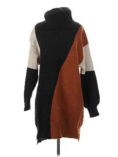 Pre-owned Blu Pepper Casual Dress In Brown