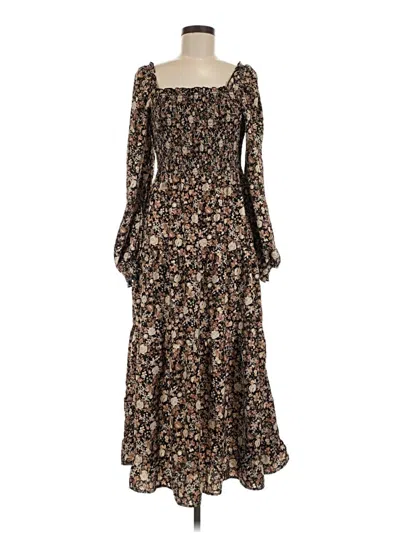 Pre-owned Blu Pepper Casual Dress In Brown