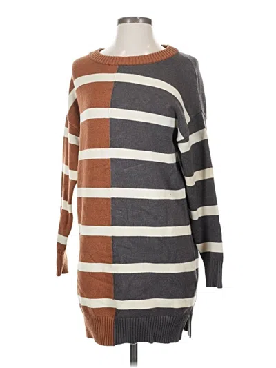 Pre-owned Blu Pepper Casual Dress In Gray