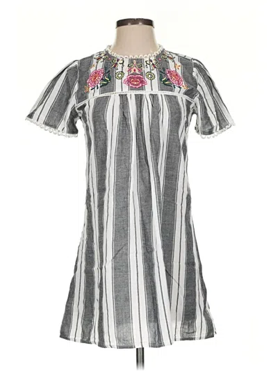 Pre-owned Blu Pepper Casual Dress In Gray