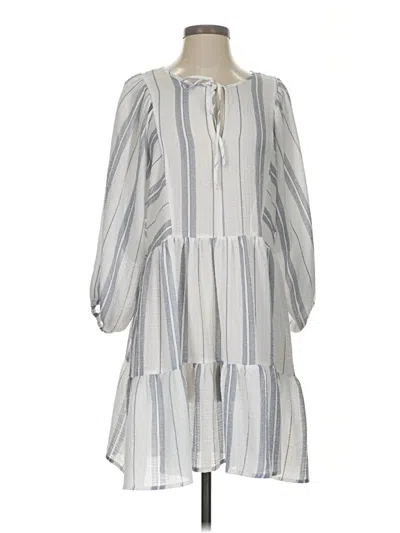 Pre-owned Blu Pepper Casual Dress In Gray