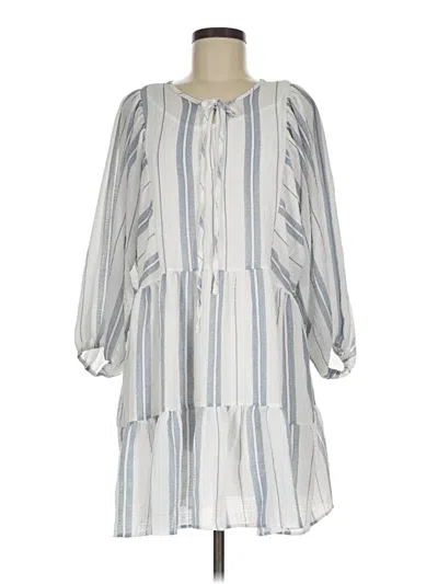 Pre-owned Blu Pepper Casual Dress In Gray