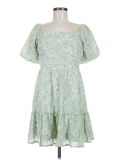 Pre-owned Blu Pepper Casual Dress In Green