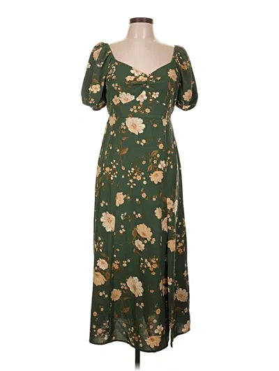 Pre-owned Blu Pepper Casual Dress In Green