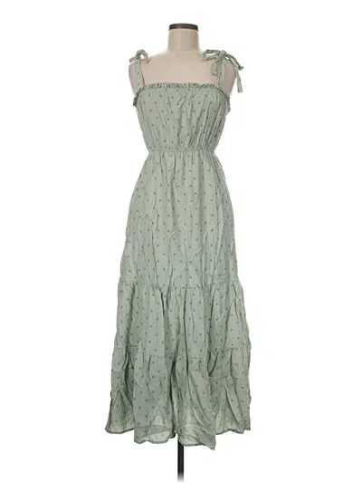 Pre-owned Blu Pepper Casual Dress In Green