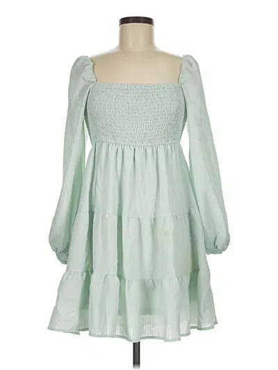 Pre-owned Blu Pepper Casual Dress In Green