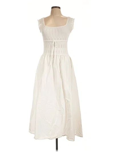Pre-owned Blu Pepper Casual Dress In Ivory