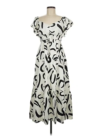 Pre-owned Blu Pepper Casual Dress In Ivory