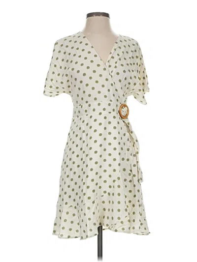 Pre-owned Blu Pepper Casual Dress In Ivory