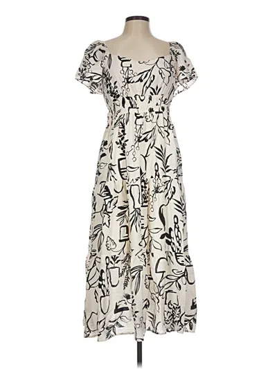 Pre-owned Blu Pepper Casual Dress In Ivory