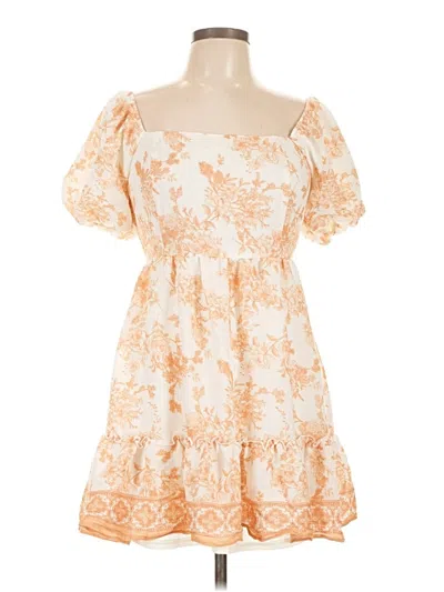 Pre-owned Blu Pepper Casual Dress In Orange