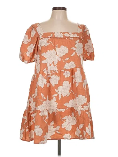 Pre-owned Blu Pepper Casual Dress In Orange