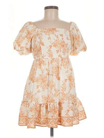 Pre-owned Blu Pepper Casual Dress In Orange