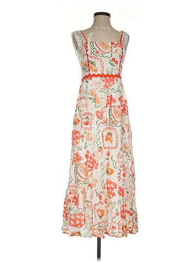 Pre-owned Blu Pepper Casual Dress In Orange