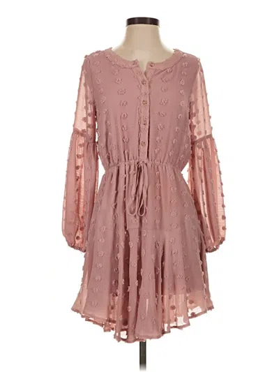 Pre-owned Blu Pepper Casual Dress In Pink