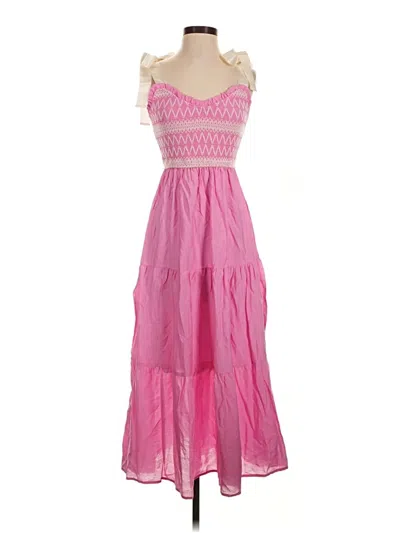 Pre-owned Blu Pepper Casual Dress In Pink