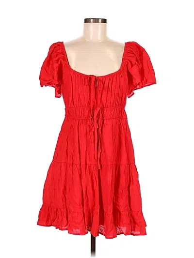 Pre-owned Blu Pepper Casual Dress In Red